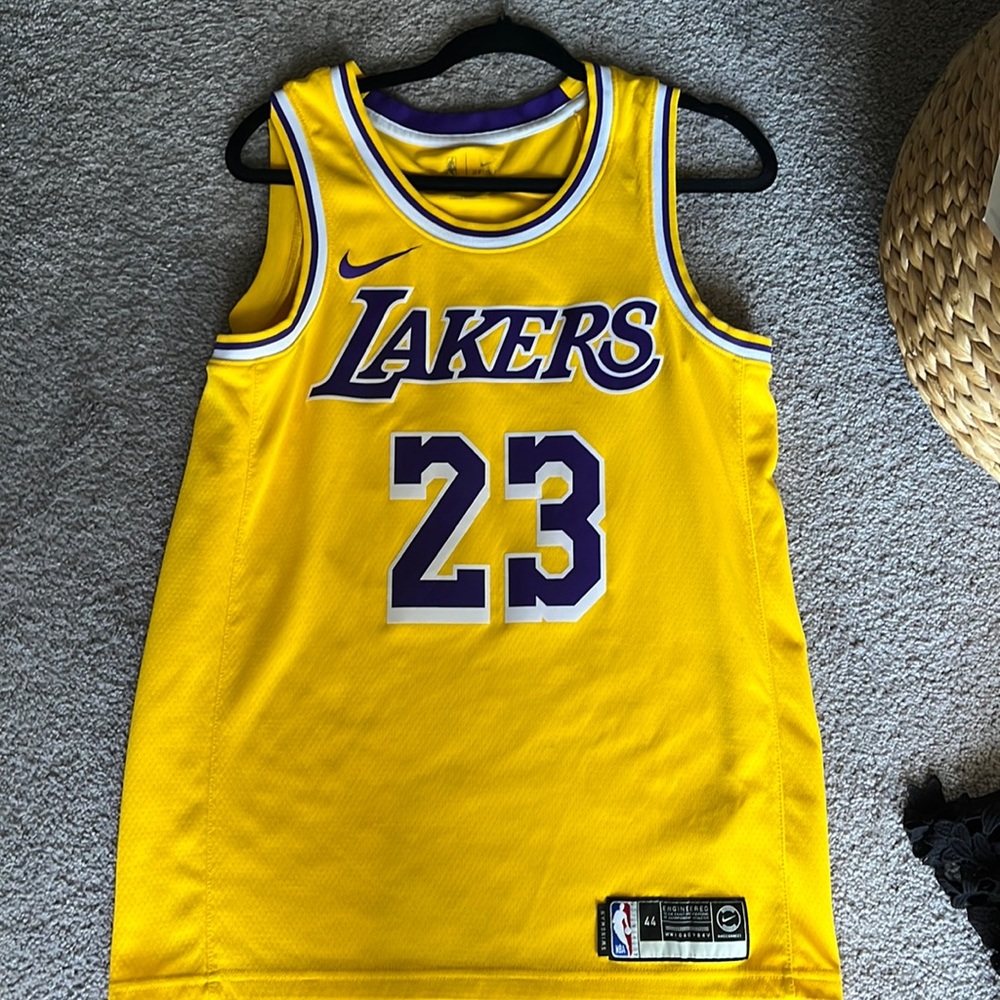 Authentic Nike swingman NBA #23 Lebrun James LA Lakers purple & Gold Jersey